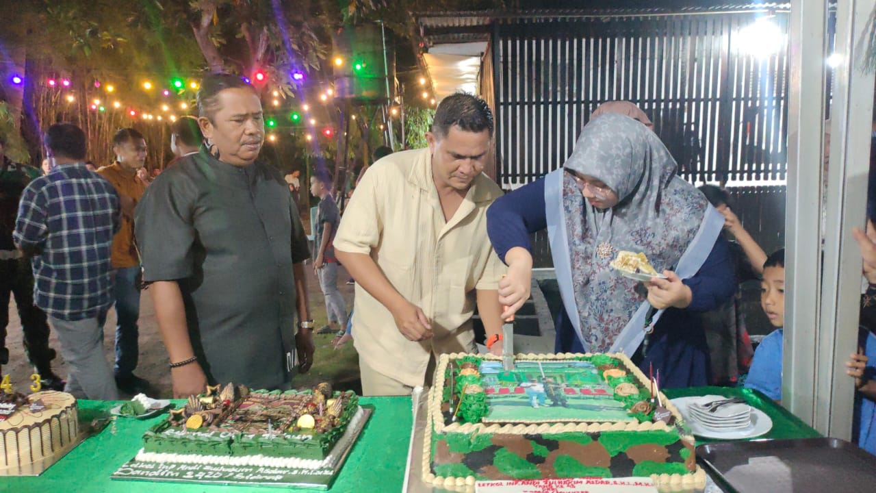 Tasyakuran Tempati Rujab, Dandim 1420 Sidrap Letkol Inf Andi Zulhakim Asdar Rayakan HUT ke-43