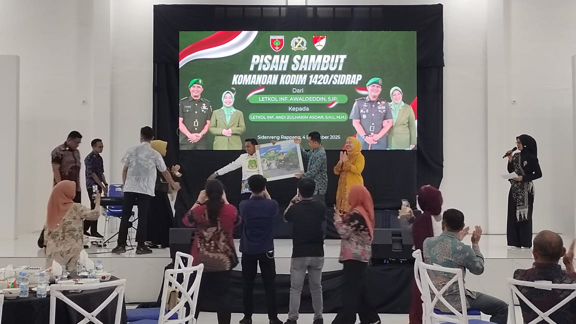 Pisah Sambut Dandim 1420/Sidrap Berlangsung Penuh Kekeluargaan