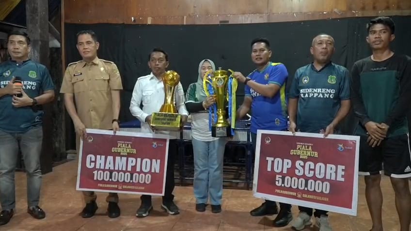 Prestasi Gemilang, Tim Sidrap Boyong Piala Gubernur Sulsel 2025