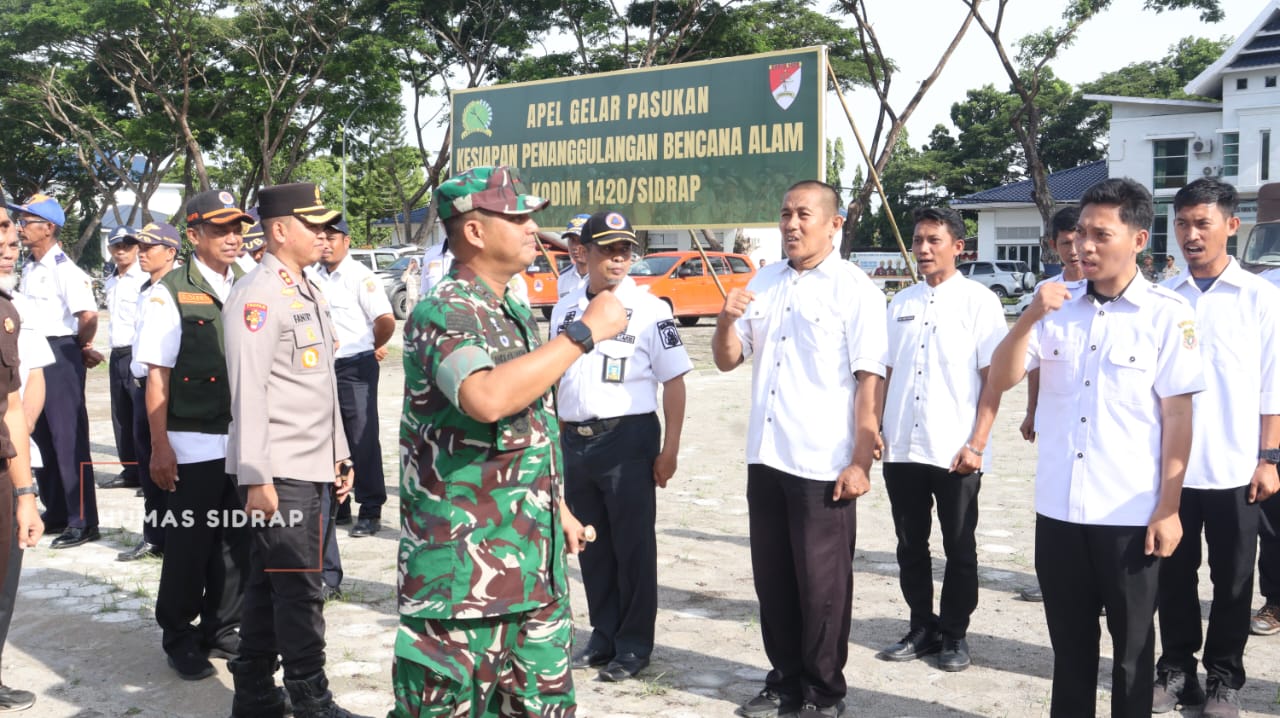 Ratusan Personel Gabungan di Sidrap Disiagakan Antisipasi Bencana Alam