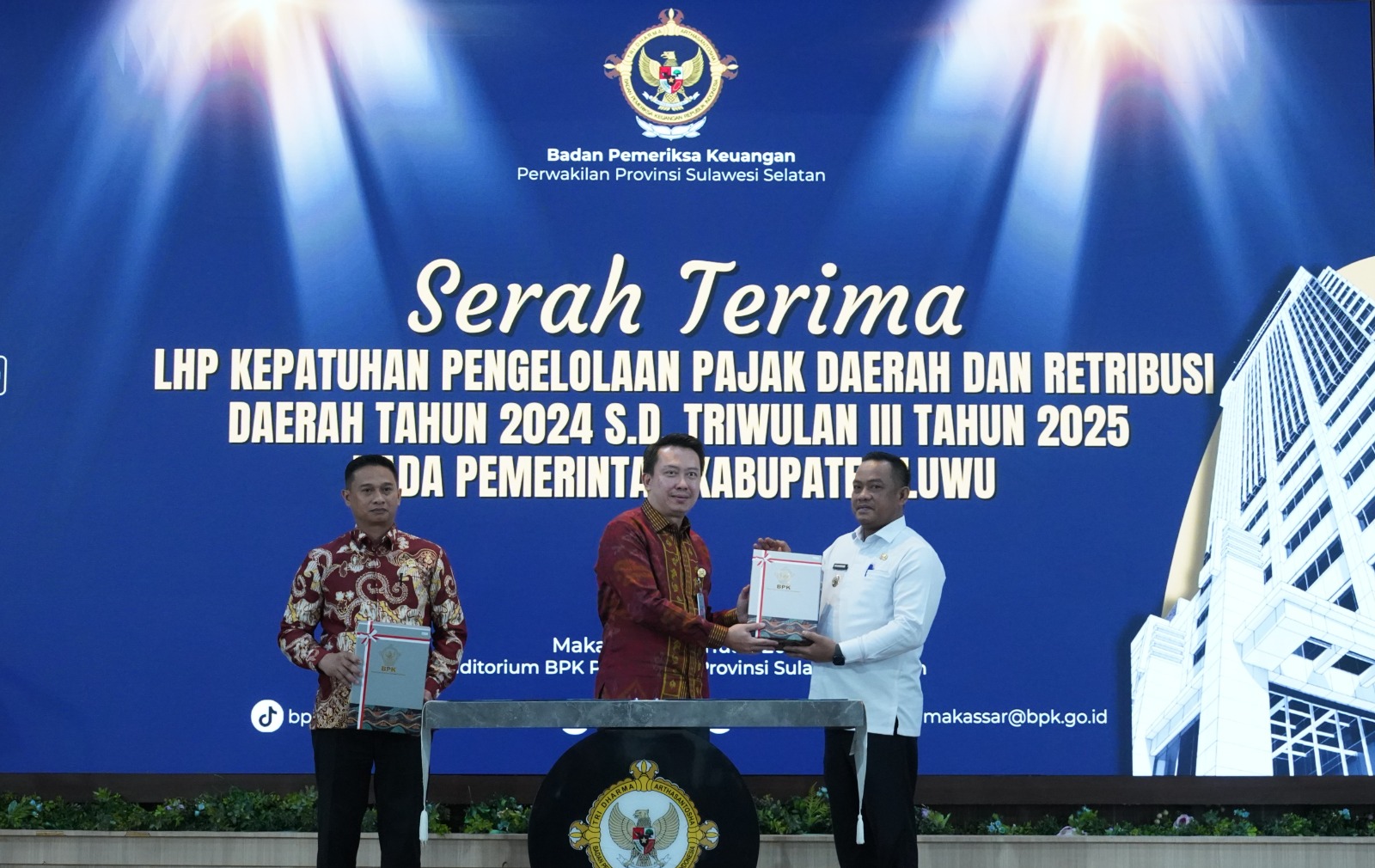 Terima LHP BPK Semester II, Bupati Luwu Siap Benahi Pengelolaan Pajak Daerah