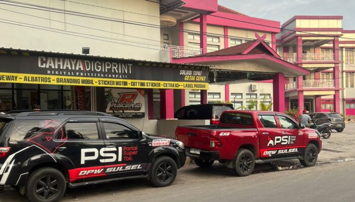 Ratusan Mobil Berstiker PSI di Sidrap, Jelang Rakernas Makassar
