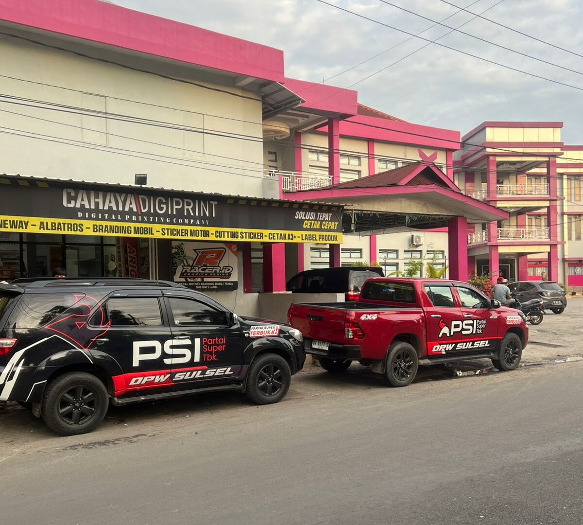 Ratusan Mobil Berstiker PSI di Sidrap, Jelang Rakernas Makassar