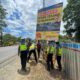 Ops Keselamatan Pallawa 2026: Satlantas Bone Pasang Spanduk di Titik Black Spot