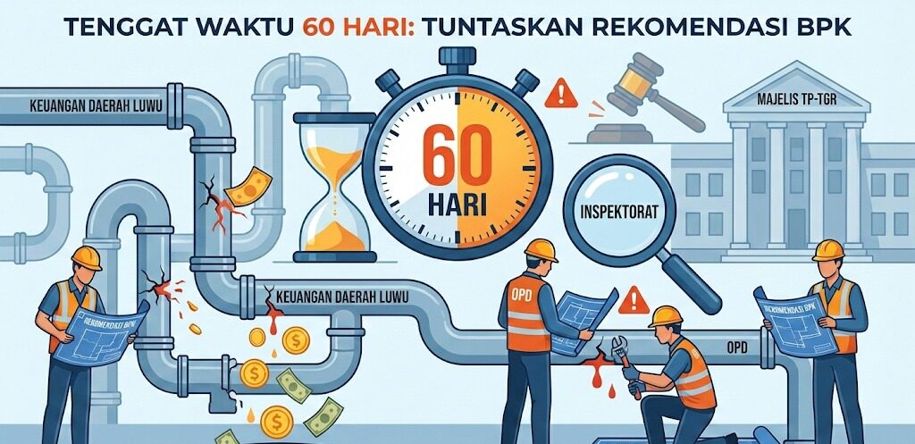 60 Hari Deadline Tindak Lanjut Temuan BPK, Inspektorat Luwu Pantau OPD Tiap Dua Pekan