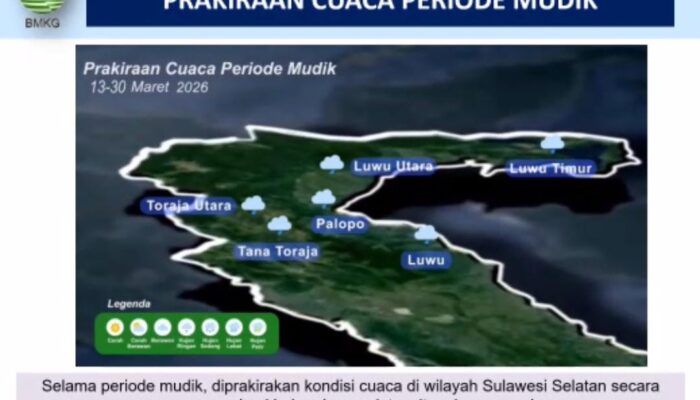 Mudik Lebaran 2026: BMKG Ingatkan Potensi Hujan di Sulawesi Selatan