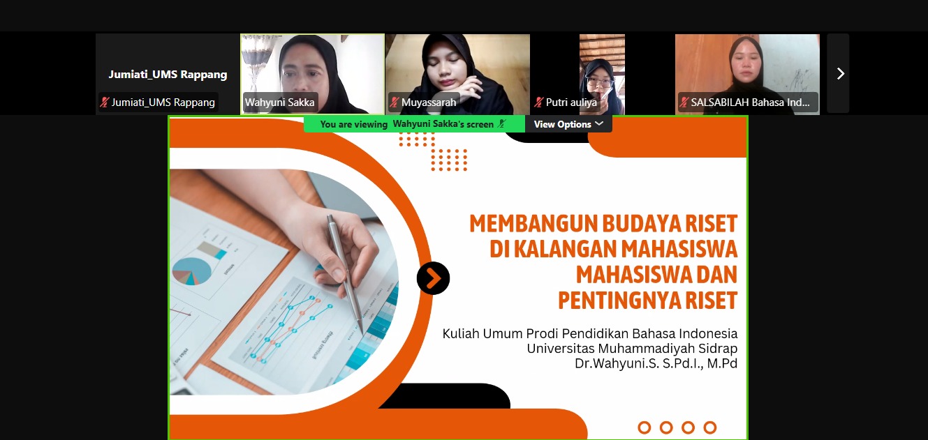 Awali Semester Genap, Prodi Bindo UMS Rappang Gelar Kuliah Umum Budaya Riset