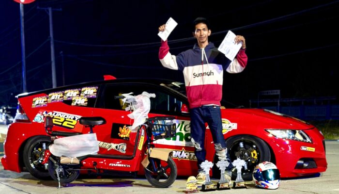 Hendra Intil Borong Dua Gelar Juara di Kejurprov Drag Race Bupati Sidrap Cup 2026