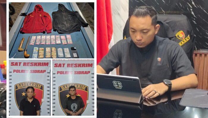 Polres Sidrap Amankan Dua Tersangka Kasus Pemerasan Disertai Pengancaman di SPBU Wala
