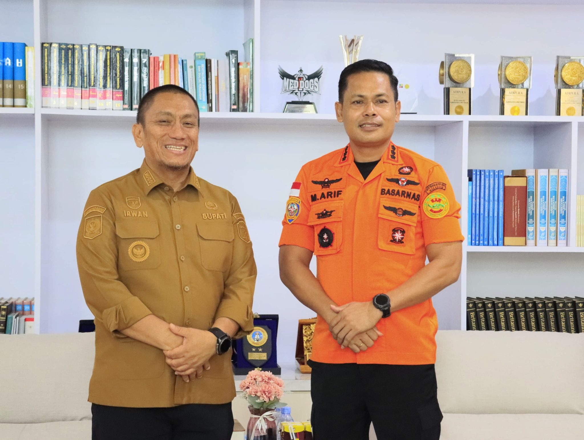 Terima Kunjungan Basarnas Makassar, Bupati Irwan Dukung Penambahan Kapal Rescue