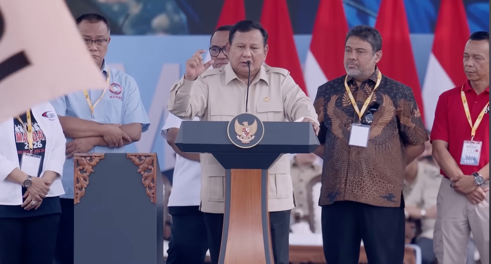 Daftar Lengkap Janji Presiden Prabowo di Peringatan Hari Buruh