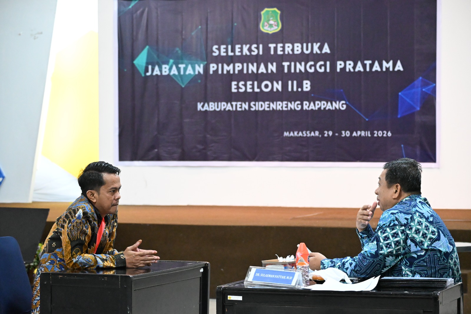 Sekda Sidrap Dalami Kapasitas Sembilan Kandidat pada Tahap Wawancara JPT Pratama