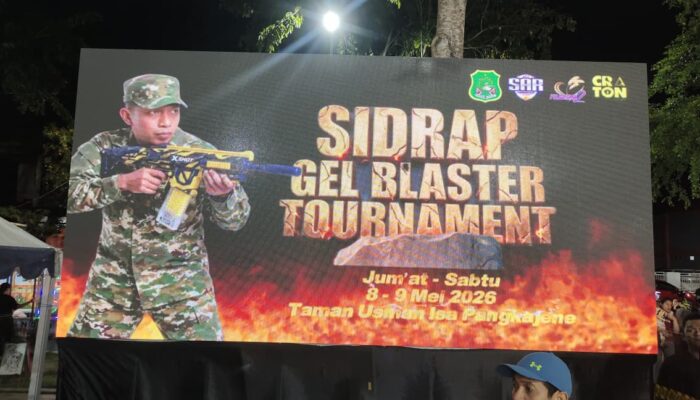 Meriahkan Taman Usman Isa, Turnamen Gel Blaster Sidrap Sedot Perhatian Ratusan Warga