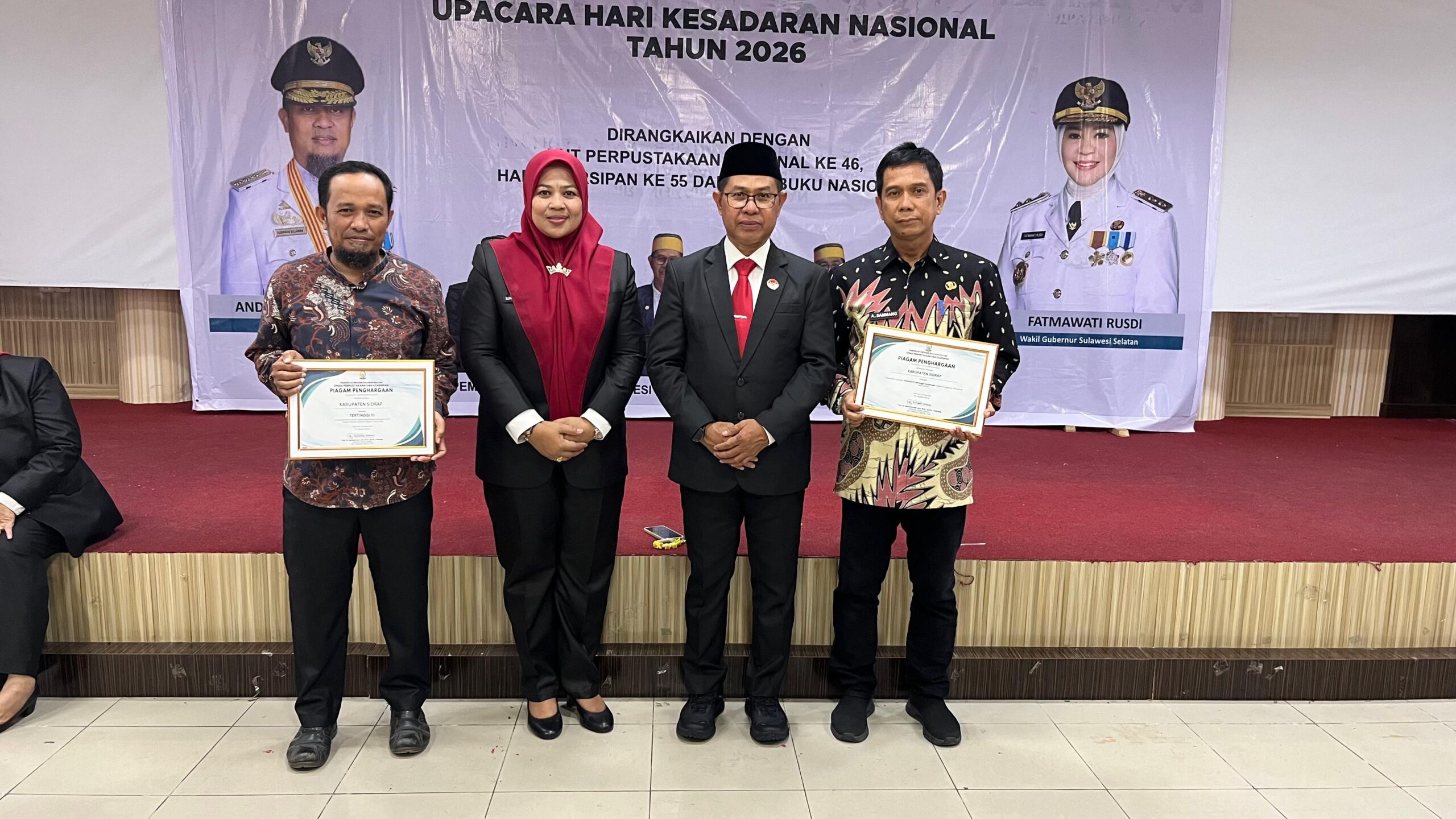 Dorong Budaya Literasi, Pemkab Sidrap Sabet Dua Penghargaan Tingkat Provinsi