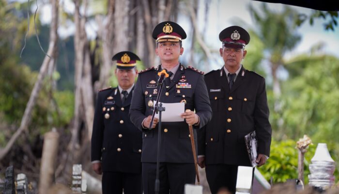 Beri Penghormatan Terakhir, Kapolres Sidrap Pimpin Apel Persada Aiptu Iriansyah
