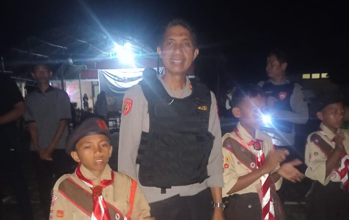Polres Luwu Patroli Malam di Perkemahan SMKN 11 Luwu, Antisipasi Gangguan Kamtibmas di Bua
