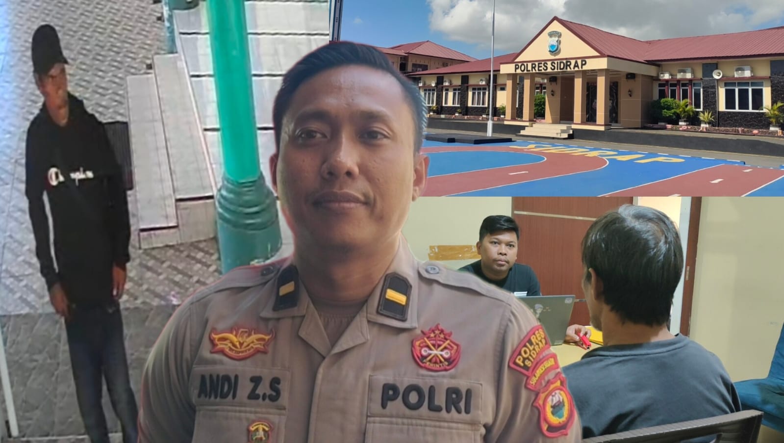 Terekam CCTV, Pencuri Tas Jemaah Masjid Al Manar Diringkus Polres Sidrap