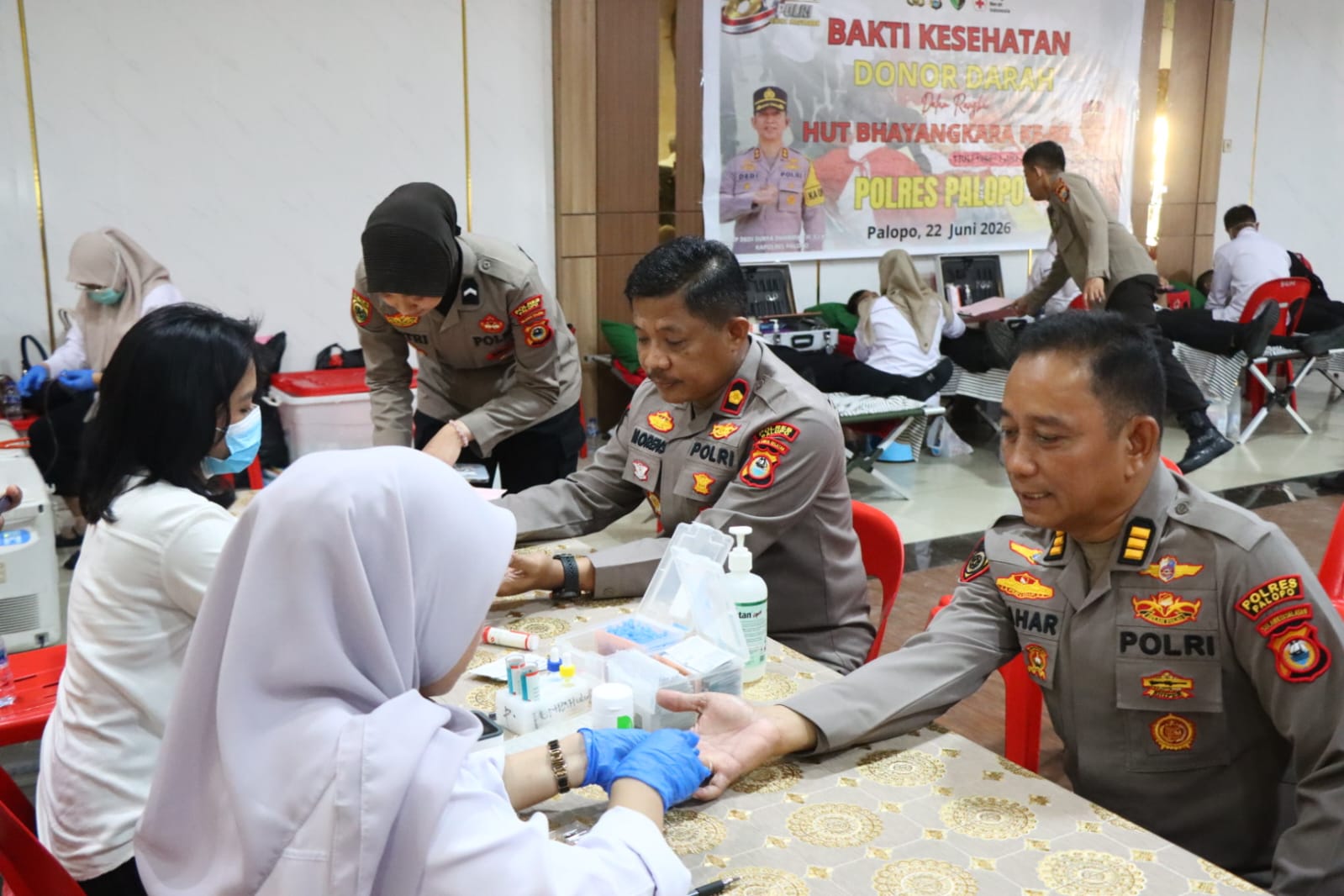 Sambut HUT Bhayangkara, Polres Palopo Gelar Donor Darah