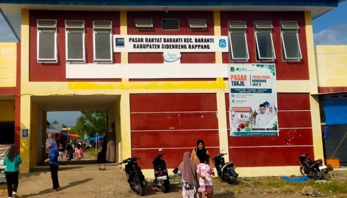 Pasar Baranti Sidrap Gratiskan Los Pedagang, Cukup Bayar Retribusi Rp3.000