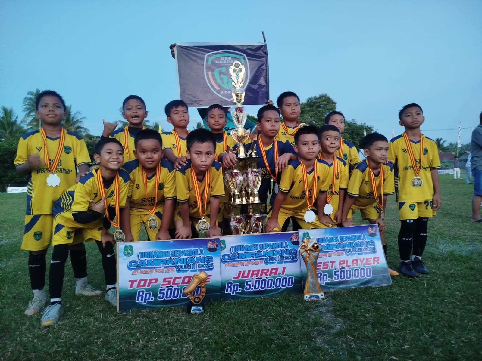 SSB GASPAR Juara Campaniang Cup III 2026, Tak Terkalahkan dan Borong Penghargaan Individu