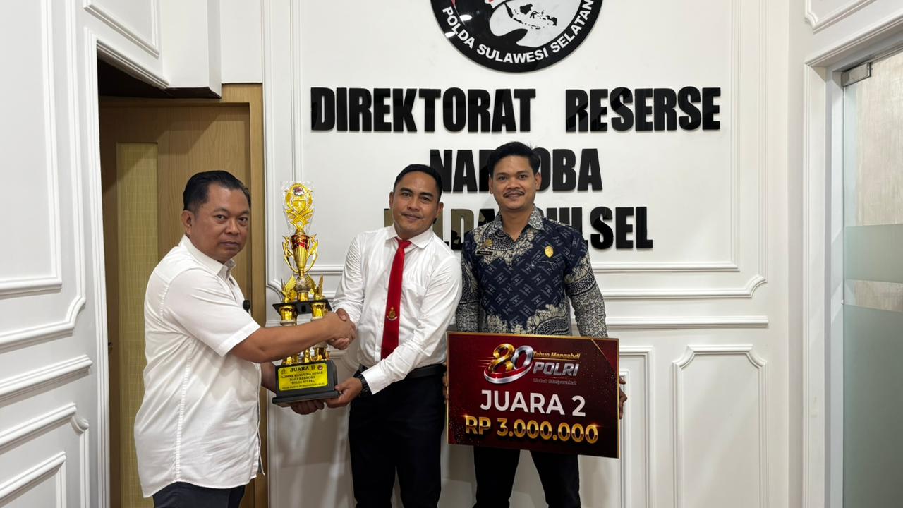 Polres Luwu Raih Juara II Kampung Tangguh Bebas Narkoba Tingkat Polda Sulsel