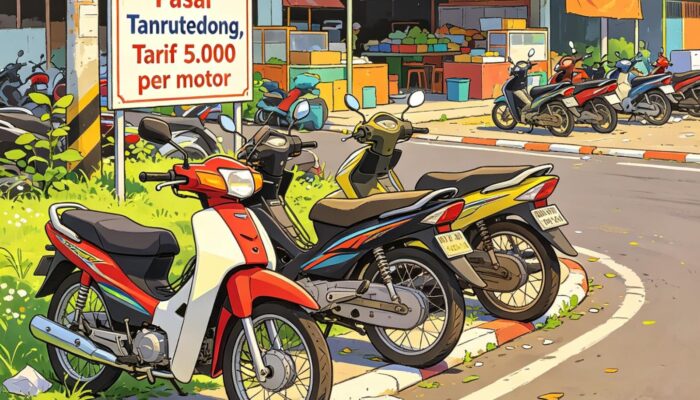 Parkir Motor Rp5.000 di Pasar Tanrutedong Dikeluhkan