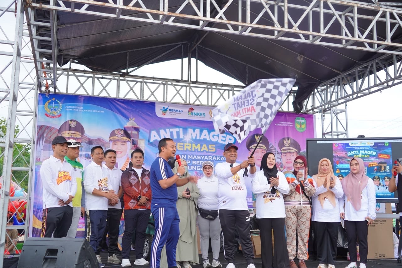 Semarak Hari Jadi Kabupaten Luwu ke-67, 8.200 Warga Ikuti Jalan Sehat Anti Mager