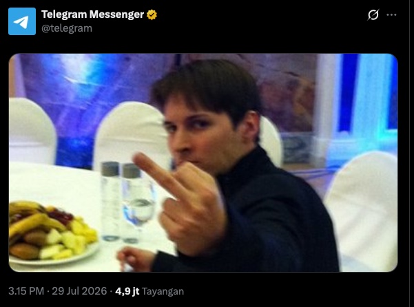 Dicap Membantu Terorisme, CEO Telegram Balas Rusia dengan Jari Tengah