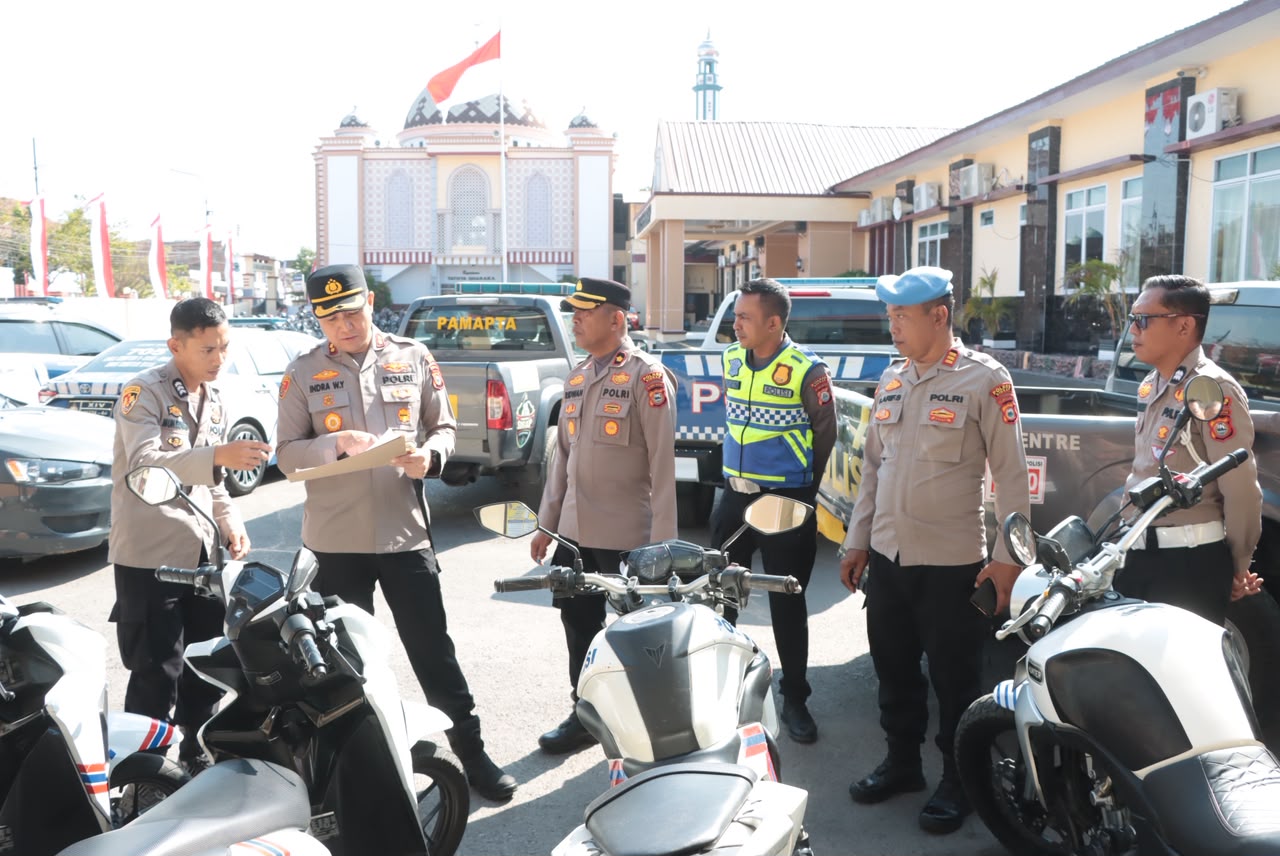 Kapolres Sidrap Cek Ranmor Dinas, Pastikan Siap Dukung Pelayanan Masyarakat
