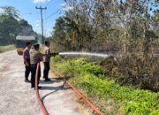 Polres Sidrap Kerahkan Water Cannon Padamkan Kebakaran Lahan
