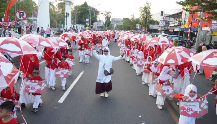 Meriahkan HUT Ke-81 RI, 112 Peserta Ikuti Karnaval TK Se-Kota Palopo