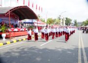 128 Tim Pelajar Meriahkan Gerak Jalan HUT RI ke-81 di Palopo