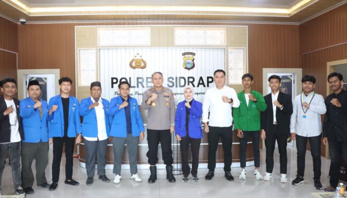 Audiensi HMI-PMII, Kapolres Sidrap Tekankan Kolaborasi dengan Mahasiswa
