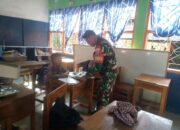 Babinsa Kodim 1420/Sidrap Dampingi Penyaluran Makan Bergizi Gratis