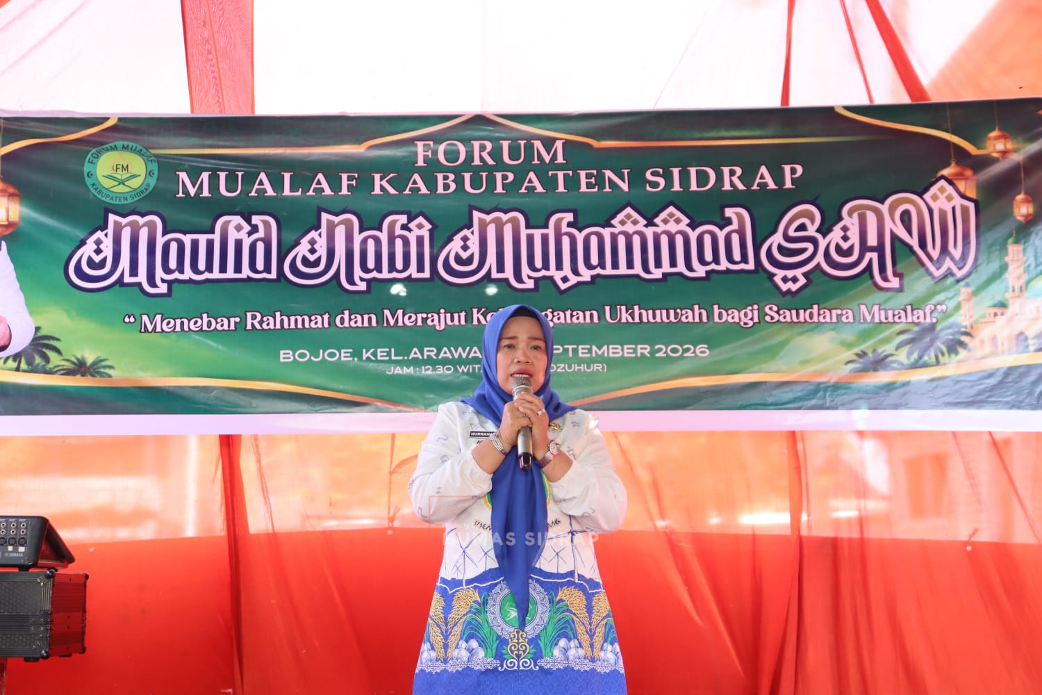 Hadiri Maulid Forum Mualaf, Wakil Bupati Sidrap Ingatkan Pentingnya Silaturahmi