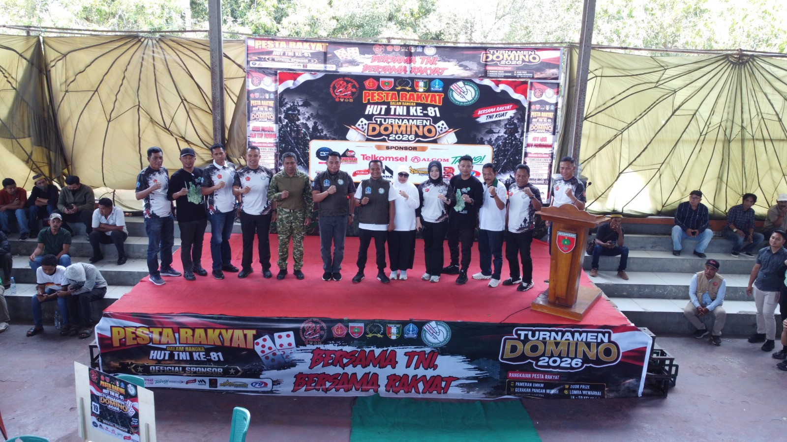 Ribuan Peserta Ikuti Turnamen Domino HUT ke-81 TNI di Bone
