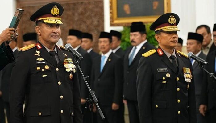 Prabowo Lantik Pimpinan Baru Polri di Istana Negara