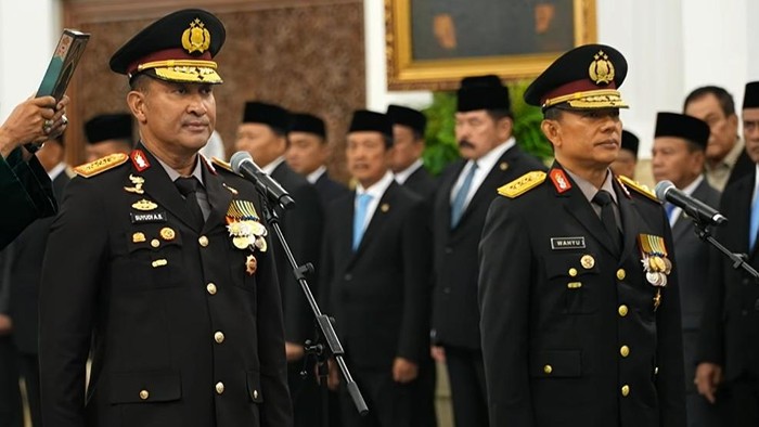 Prabowo Lantik Pimpinan Baru Polri di Istana Negara
